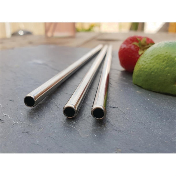 Stainless Steel Metal Straws 8.5" (Pack of 25)