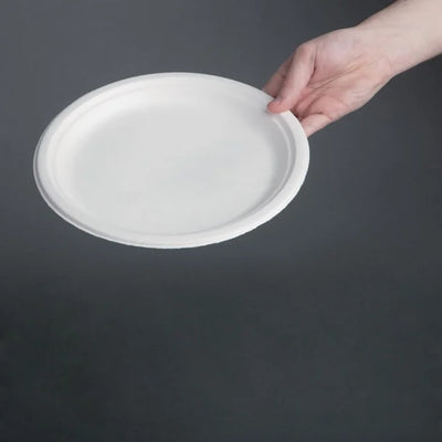 Fiesta Green Compostable Bagasse Plates Round 260mm (Pack of 50)