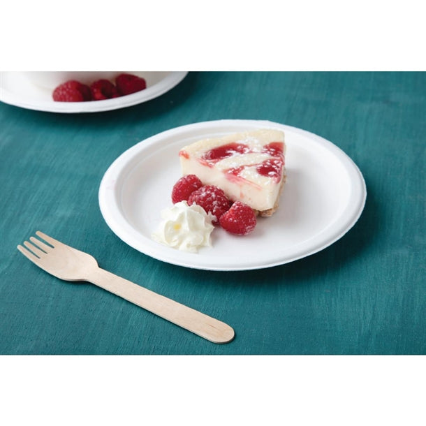 Fiesta Green Compostable Bagasse Plates Round 179mm (Pack of 50)