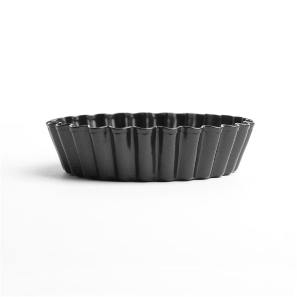 Vogue Non-Stick Mini Quiche Tin With Removable Base 120mm (Pack of 3)