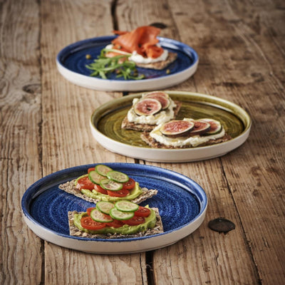 Churchill Stonecast Plume Walled Plates Green 260mm (Pack of 6)