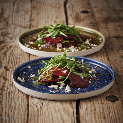 Churchill Stonecast Plume Walled Plates Ultramarine 220mm (Pack of 6)