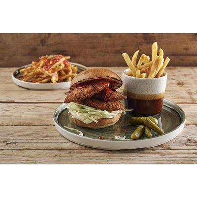 Churchill Stonecast Patina Walled Plates Green 220mm (Pack of 6)