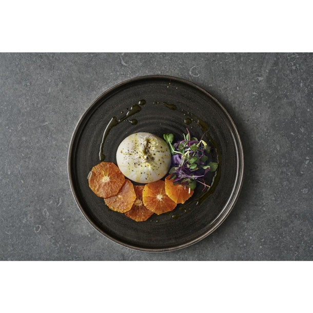 Churchill Stonecast Patina Walled Plates Iron Black 260mm (Pack of 6)