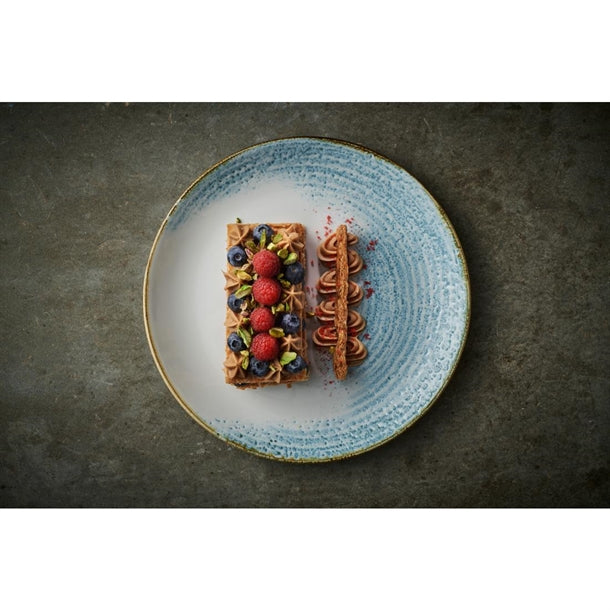 Churchill Homespun Accents Aquamarine Evolve Coupe Plates 220mm (Pack of 12)