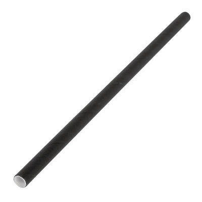 Fiesta Green Compostable Paper Cocktail Stirrer Straws Black (Pack of 250)