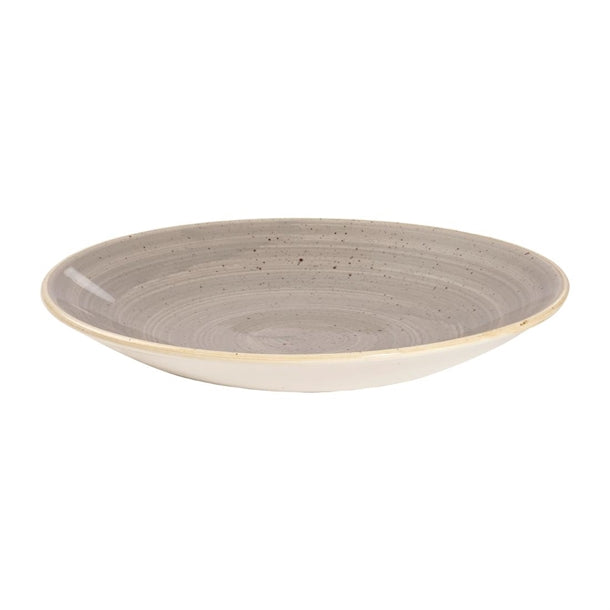 Churchill Stonecast Deep Coupe Plates Grey 225mm (Pack of 12)