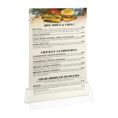 Olympia Wide Base Acrylic Menu Holder