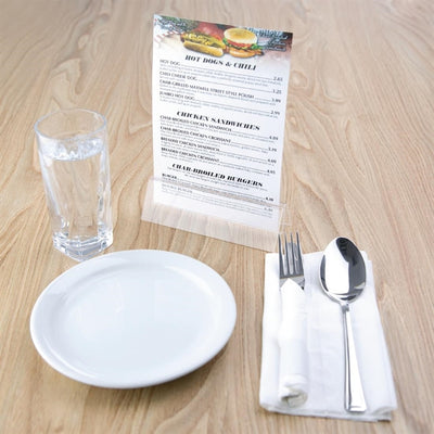 Olympia Wide Base Acrylic Menu Holder