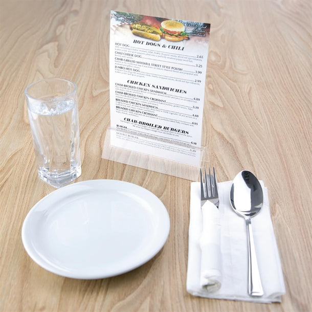 Olympia Wide Base Acrylic Menu Holder