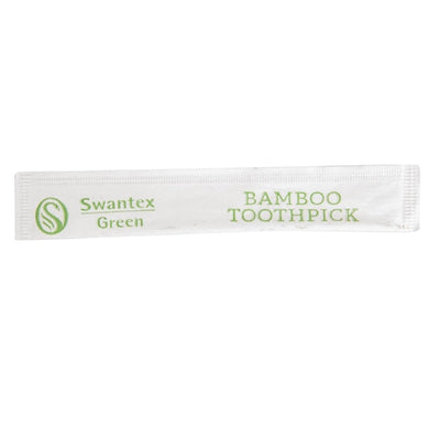 Individually Wrapped Biodegradable Bamboo Toothpicks (Pack of 1000)