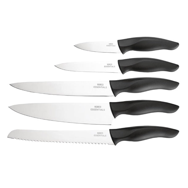 Nisbets Essentials Knife Block and Knives Set