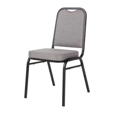 Bolero Square Back Banquet Chairs Black & Grey (Pack of 4)