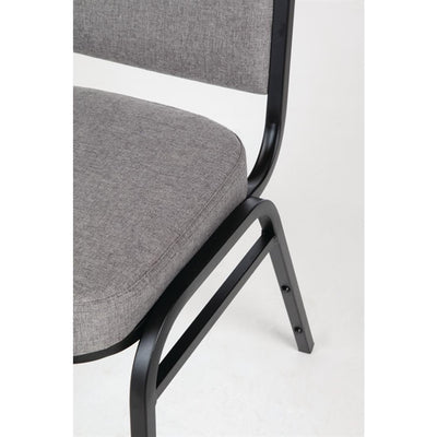 Bolero Square Back Banquet Chairs Black & Grey (Pack of 4)