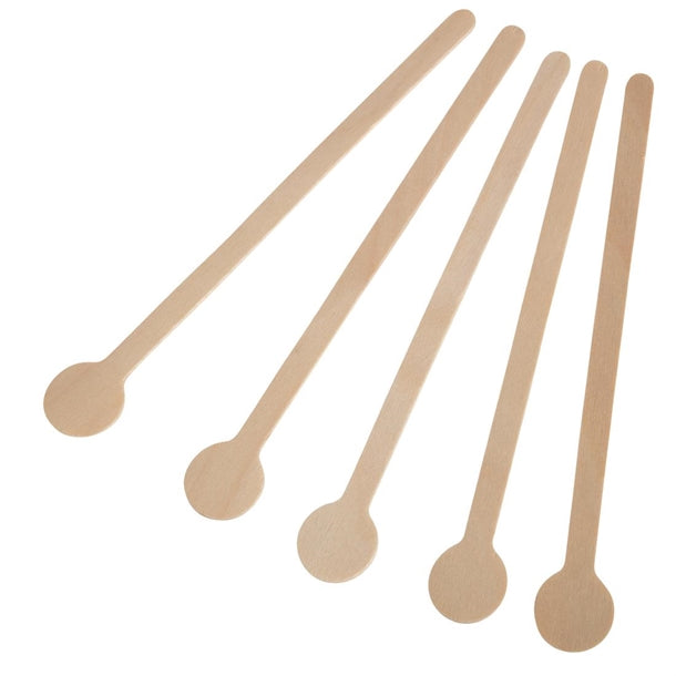 Fiesta Green Biodegradable Wooden Cocktail Stirrers 150mm (Pack of 100)