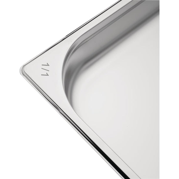 Nisbets Essentials Stainless Steel Gastronorm Tray 65mm (Pack 3)