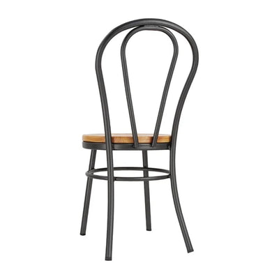 Bolero Clarisse Side Chairs Metallic Grey (Pack of 2)