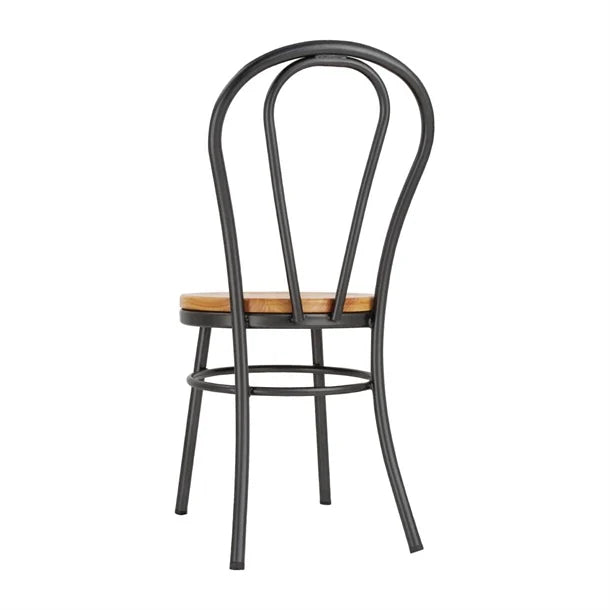 Bolero Clarisse Side Chairs Metallic Grey (Pack of 2)