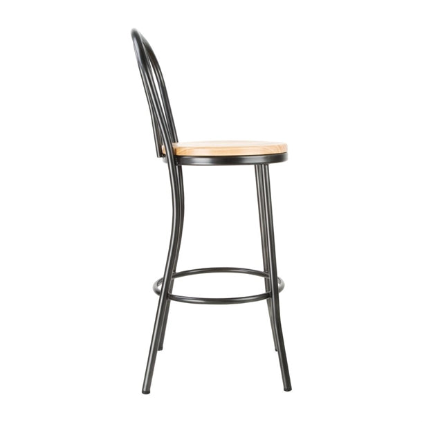 Bolero Clarisse High Stools Metallic Grey (Pack of 1)