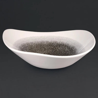 Churchill Studio Prints Raku Trace Triangular Bowl Quartz Black 235mm (Pack of 12)