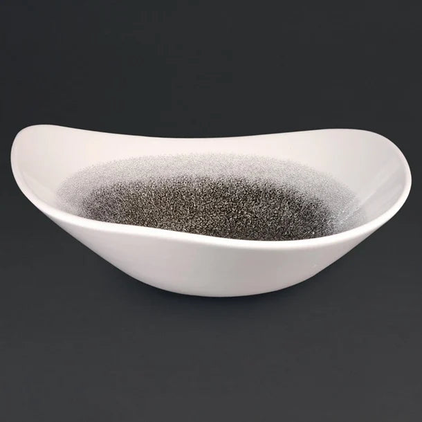 Churchill Studio Prints Raku Trace Triangular Bowl Quartz Black 235mm (Pack of 12)
