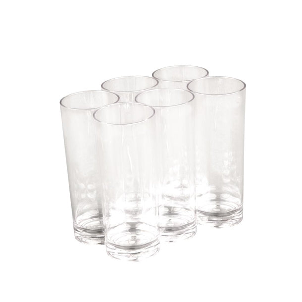 Kristallon Polycarbonate Hi Ball Glasses Clear 360ml (Pack of 6)