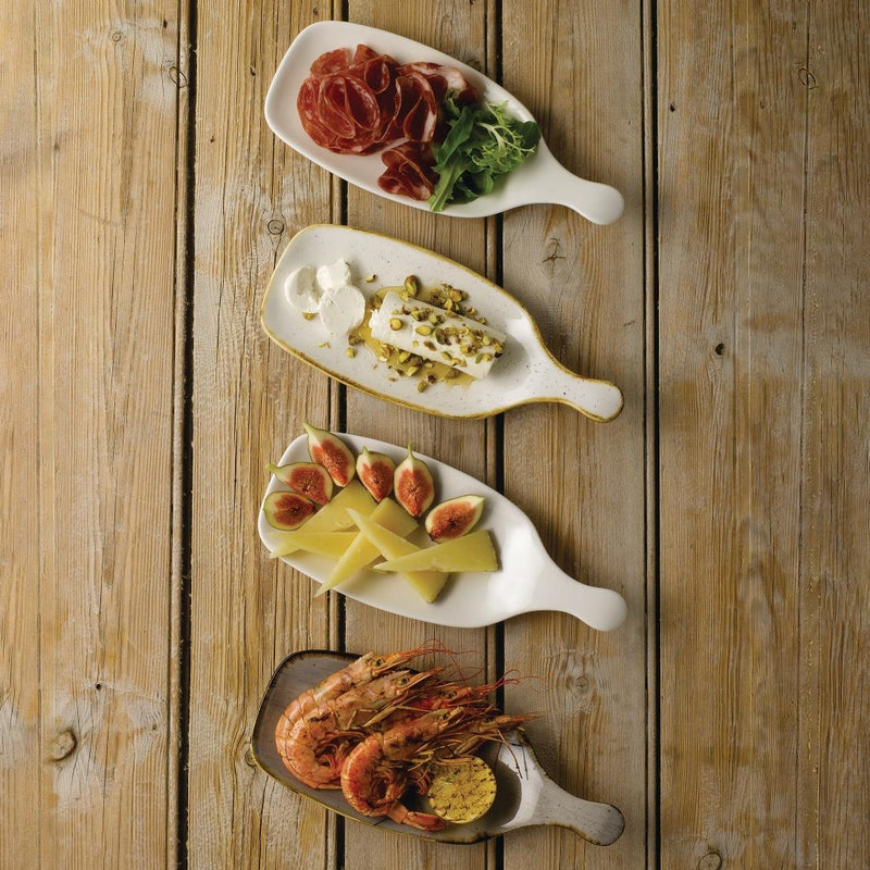 Churchill Stonecast Handled Paddles Barley White 284mm (Pack of 6)