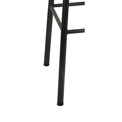 Bolero Cantina High Stools with Wooden Seat Pad Metallic Grey (Pack of 4)