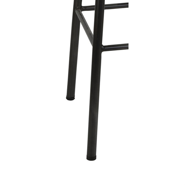Bolero Cantina High Stools with Wooden Seat Pad Metallic Grey (Pack of 4)