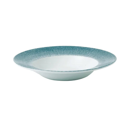 Churchill Studio Prints Raku Wide Rim Bowl Topaz Blue 240mm (Pack of 12)