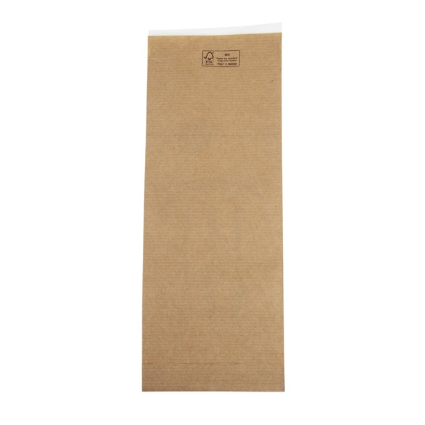 Kraft Recyclable Sealable Paper Cutlery Bags (Pack of 2000)