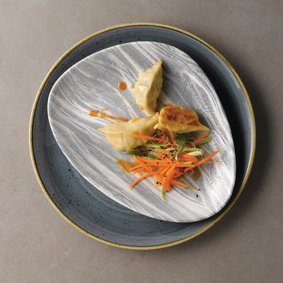 Churchill Fluid Triangle Chef Plates Pearl Grey 205 x 265mm (Pack of 12)