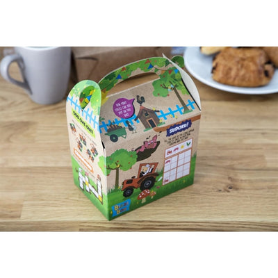 Crafti's Kids Recycled Kraft Bizzi Meal Boxes Pet and Farm (Pack of 200)