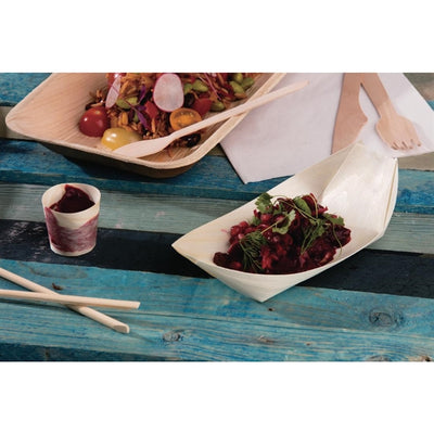 Fiesta Green Biodegradable Wooden Sushi Boats Large 250mm (Pack of 100)