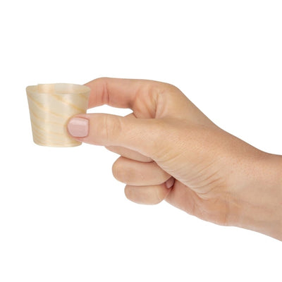 Fiesta Green Biodegradable Wooden Sauce Pots 38ml - 1.25oz (Pack of 100)