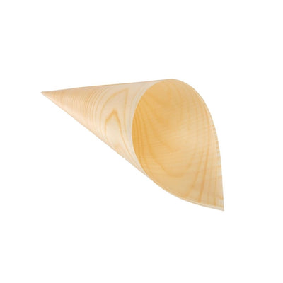 Fiesta Green Biodegradable Wooden Canape Cones 75mm (Pack of 100)