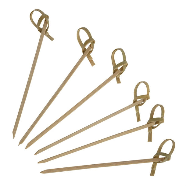 Fiesta Green Biodegradable Bamboo Looped Skewers 90mm (Pack of 100)