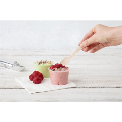 Fiesta Green Biodegradable Wooden Ice Cream Spoons (Pack of 100)