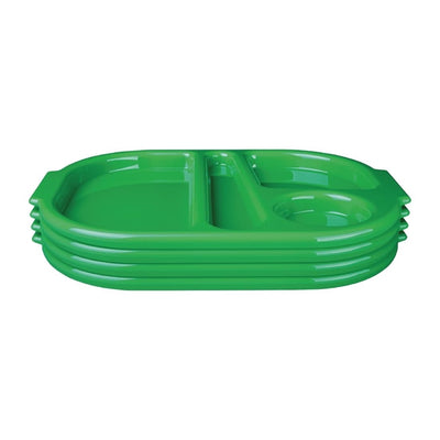 Kristallon Small Polycarbonate Compartment Food Trays Green 322mm