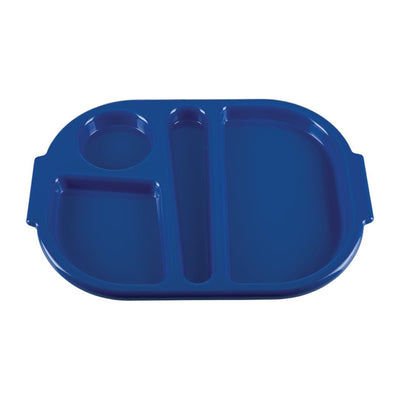 Kristallon Small Polycarbonate Compartment Food Trays Blue 322mm