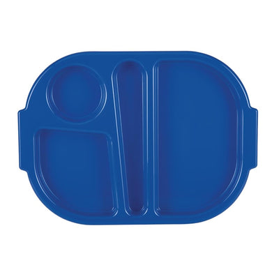 Kristallon Small Polycarbonate Compartment Food Trays Blue 322mm