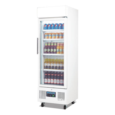 Polar G-Series Upright Display Fridge 336Ltr White