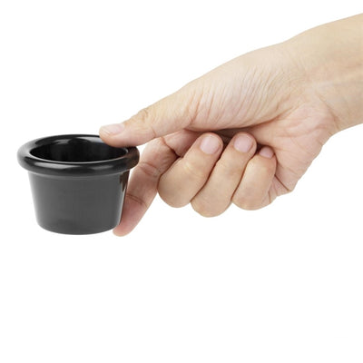 Kristallon Melamine Plain Ramekins Black 63mm (Pack of 12)