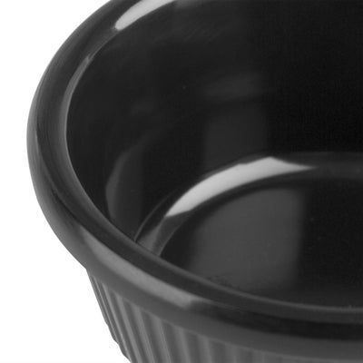 Kristallon Melamine Fluted Ramekins Black 57mm (Pack of 12)