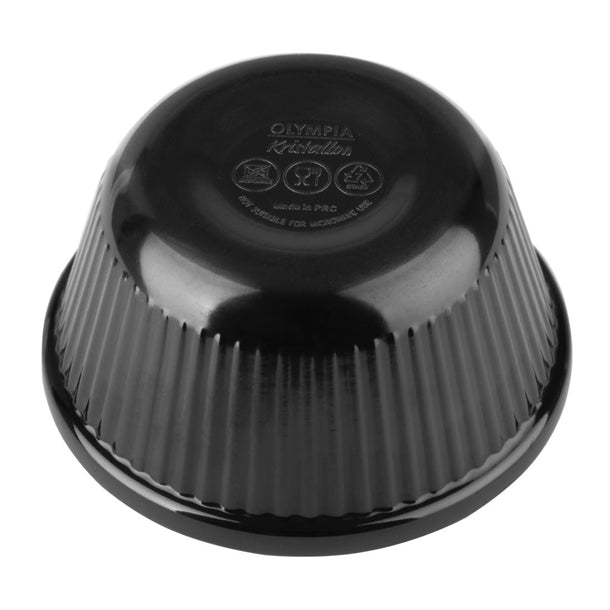 Kristallon Melamine Fluted Ramekins Black 70mm (Pack of 12)