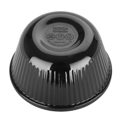 Kristallon Melamine Fluted Ramekins Black 89mm (Pack of 12)