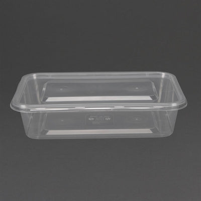 Fiesta Plastic Microwavable Containers with Lid Small 500ml (Pack of 250)