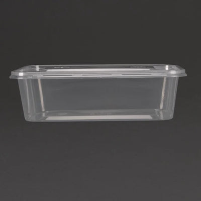 Fiesta Plastic Microwavable Containers with Lid Medium 650ml (Pack of 250)