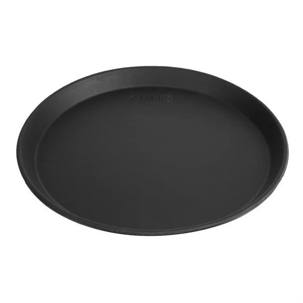Cambro Camtread Large Fibreglass Oval Non-Slip Tray Black 600mm