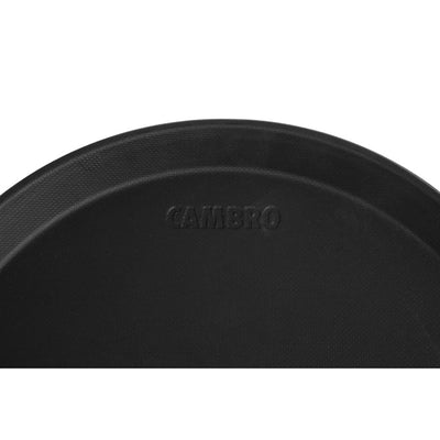 Cambro Camtread Large Fibreglass Oval Non-Slip Tray Black 600mm